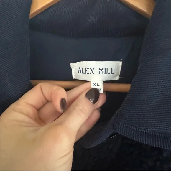 Alex Mill Sherpa Work Jacket - Dark Navy - Picture 3 of 6